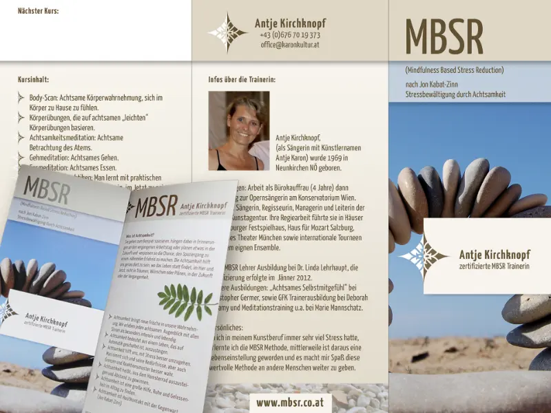 Flyer Gestaltung MBSR - vom Logo bis zur Drucksorte