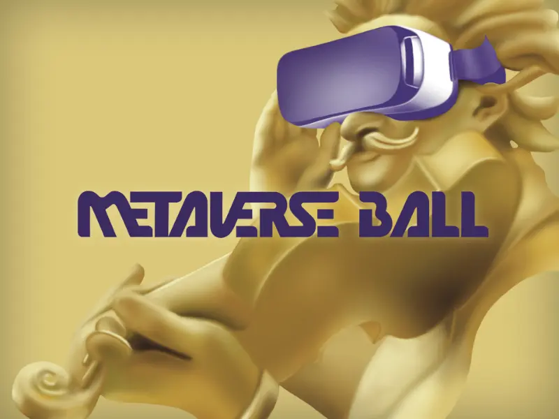 Logo Metaverse - Lettering mit Illustration kombiniert