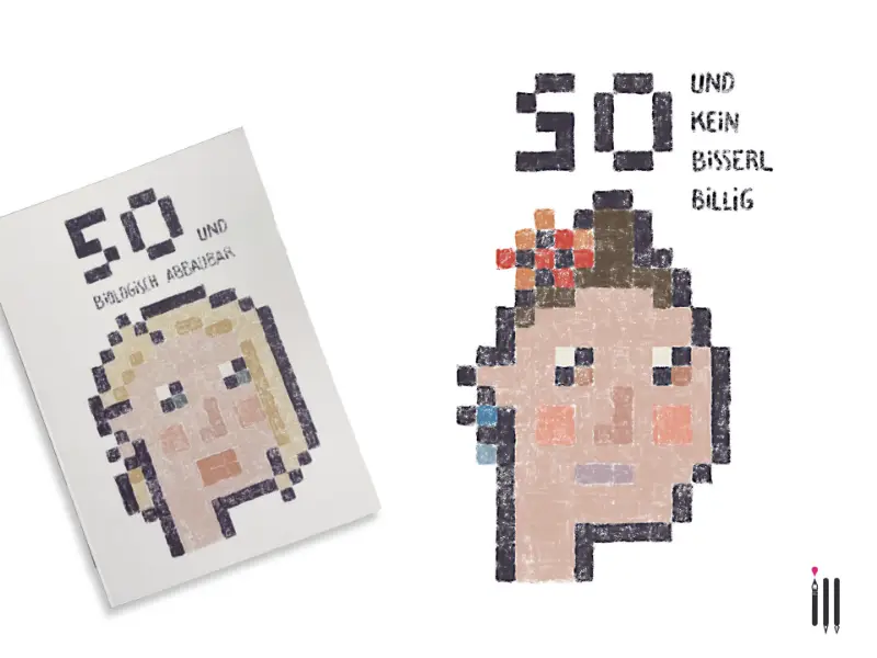 Grußkarten '50 und kein bisserl billig' und '50 und biologisch abbaubar'