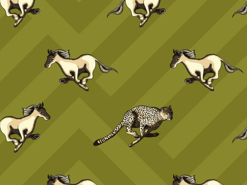 Das 'Wer jagdt hier wen?' Pferde-Jaguar-Pattern