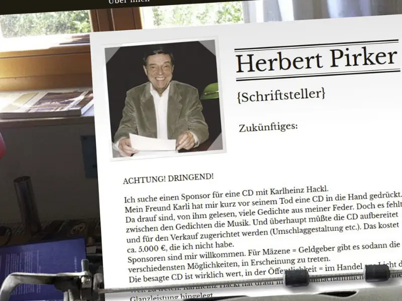 WEbsite des Schriftstellers Herbert Pirker