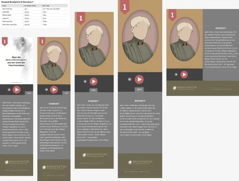 Entworfen auf Figma, für alle Screengrößen