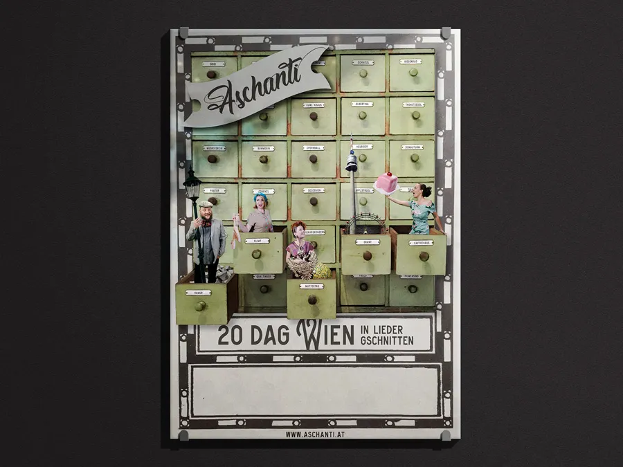 Plakat für die Musikgruppe Aschanti